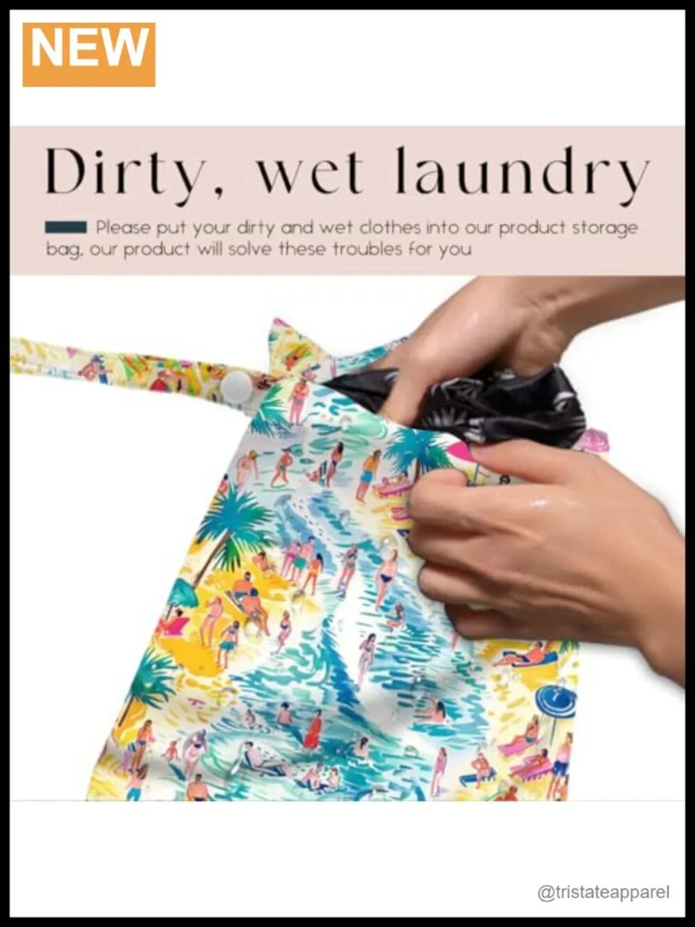 Waterproof Wet Dry Bag Machine Washable Reusable Swim Diaper Bag